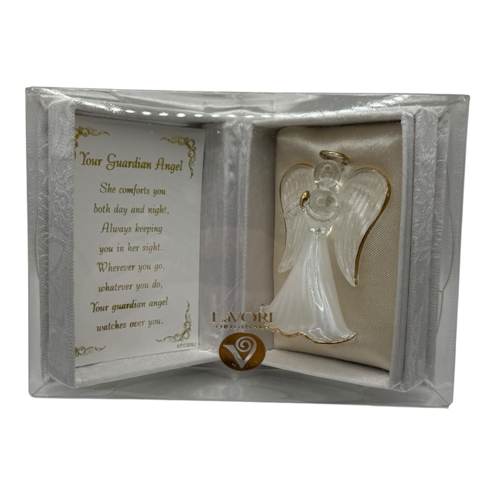 Lavori Originals Glass Guardian Angel Figurine – Blessings From Heaven – NEW
